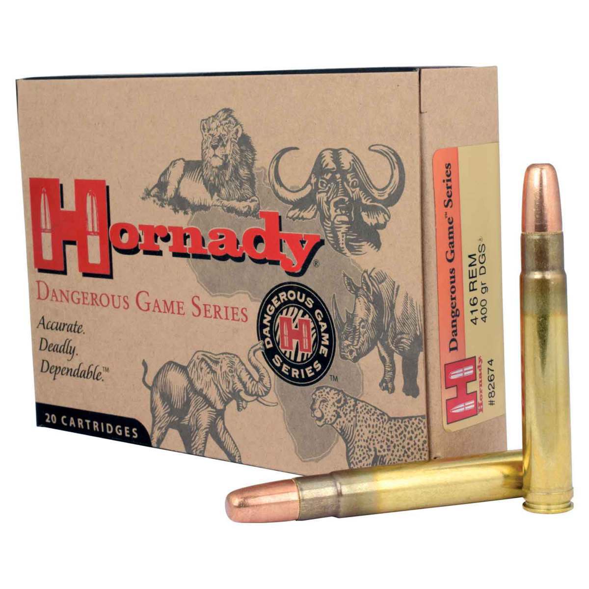 Hornady DGS 416 Remington Magnum 400gr DGS Rifle Ammo - 20 Rounds Hornady DGS 416 Remington Magnum 400gr DGS Rifle Ammo - 20 Rounds