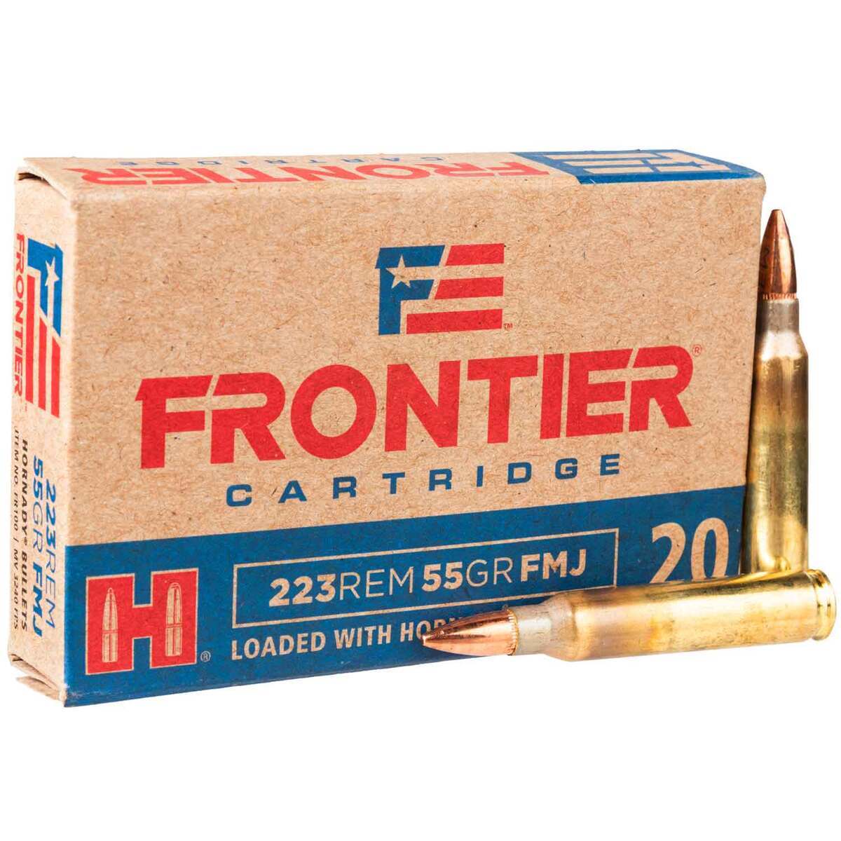Hornady Frontier 223 Remington 55gr FMJ Rifle Ammo - 20 Rounds Hornady Frontier 223 Remington 55gr FMJ Rifle Ammo - 20 Rounds
