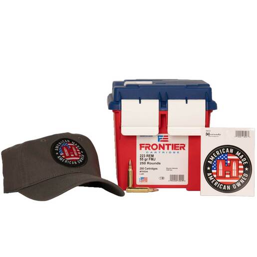 Hornady Frontier 250th Anniversary Combo Pack 223 Remington 55gr FMJ Rifle Ammo – 250 Rounds