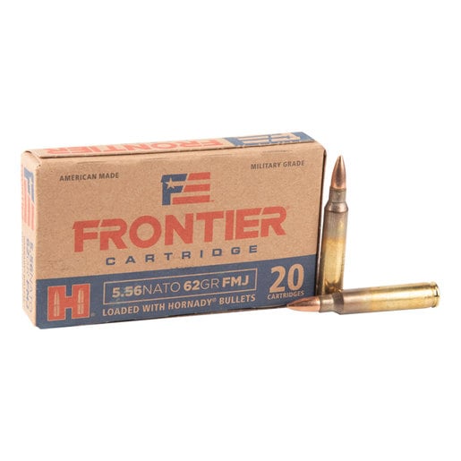 Hornady Frontier 5.56mm NATO 62gr FMJ Rifle Ammo Ammo - 20 Rounds 20 Rounds Ammo