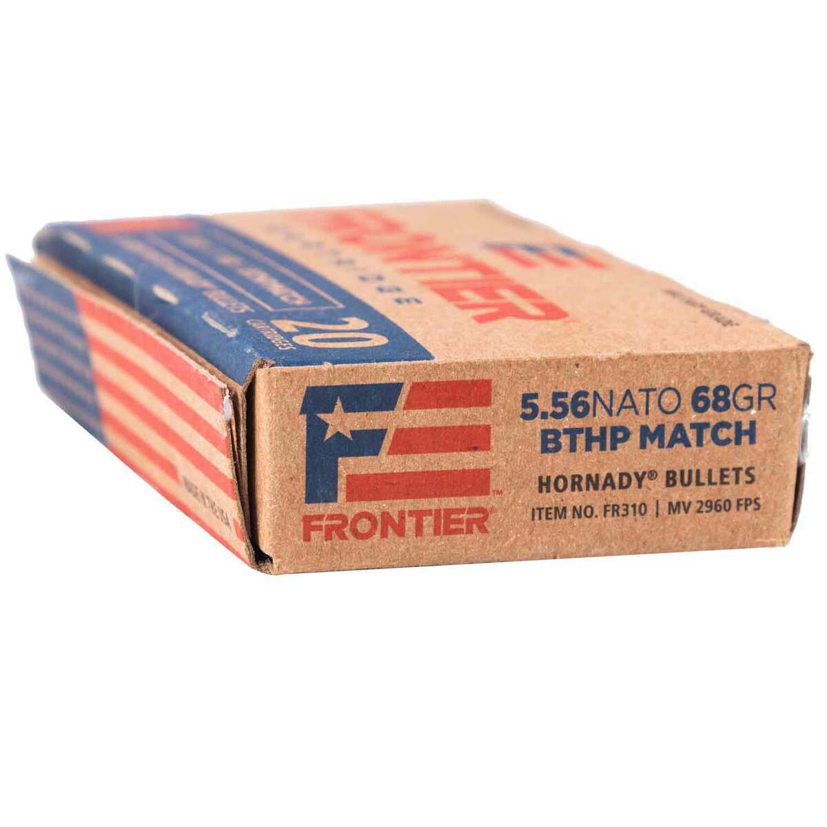 Hornady Frontier 5.56mm NATO 68gr BTHP Match Rifle Ammo - 20 Rounds Hornady Frontier 5.56mm NATO 68gr BTHP Match Rifle Ammo - 20 Rounds