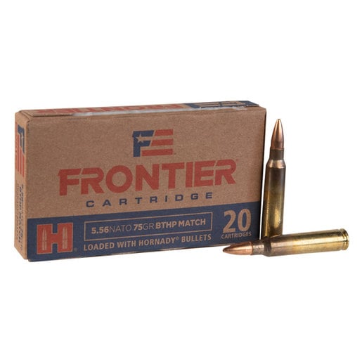 Hornady Frontier 5.56mm NATO 75gr BTHP Match Rifle Ammo Ammo - 20 Rounds 20 Rounds Ammo