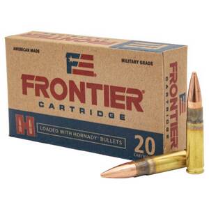 Hornady Frontier Cartridge 300 AAC Blackout 125gr FMJ Rifle Ammo - 20 Rounds