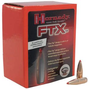 Hornady FTX 30 Cal/.308in (308 Marlin Express) FTX 160gr Reloading Bullets - 100 Count