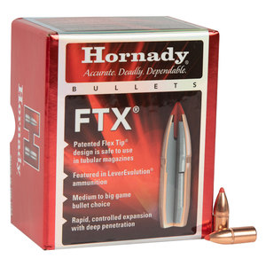 Hornady FTX 32 Cal/.321in (32 Win) FTX 165gr Reloading Bullets - 100 Count