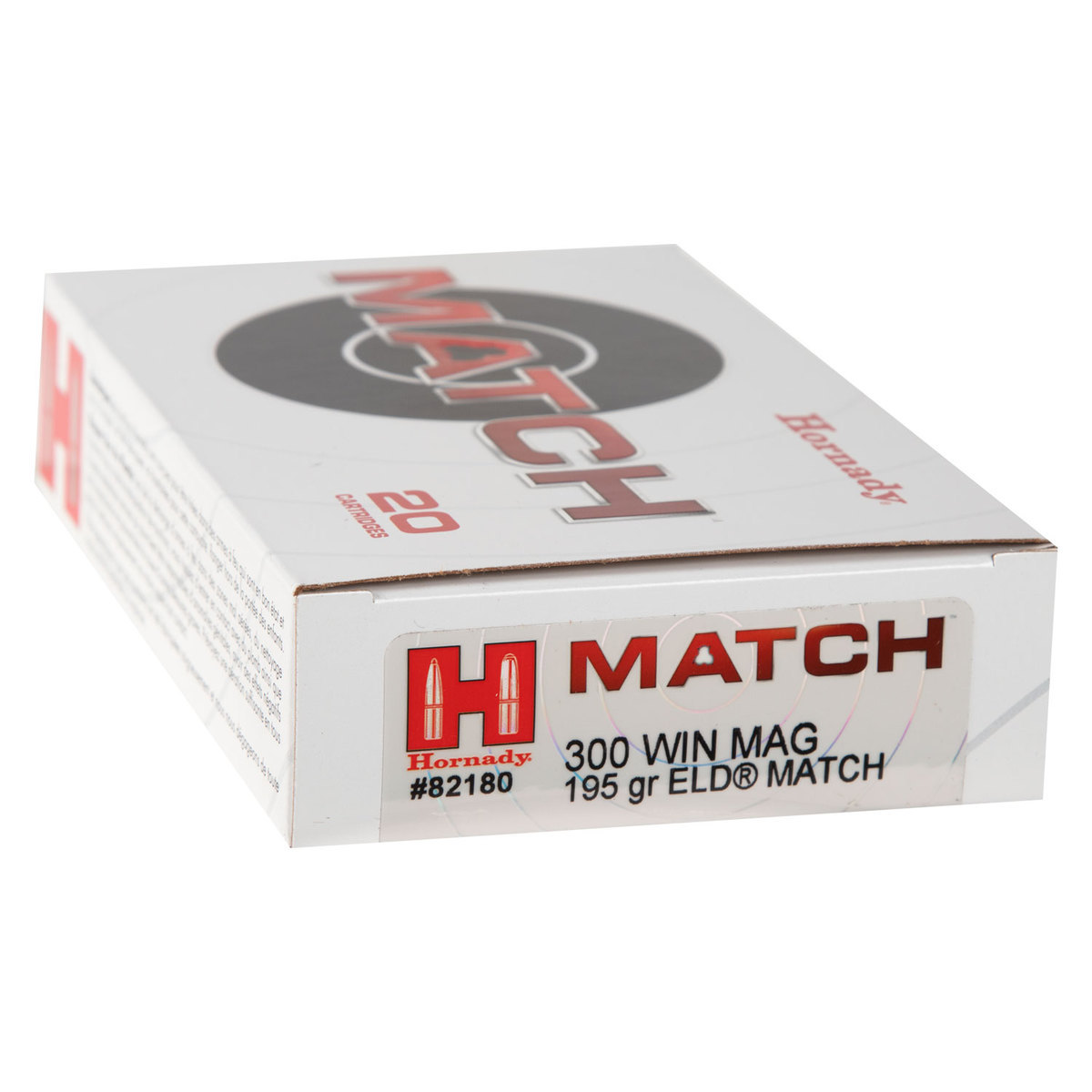 Hornady Match 300 Winchester Magnum 195gr ELD Match Rifle Ammo - 20 Rounds Hornady Match 300 Winchester Magnum 195gr ELD Match Rifle Ammo - 20 Rounds