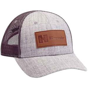 Hornady Men's Leather Logo Adjustable Hat - Gray