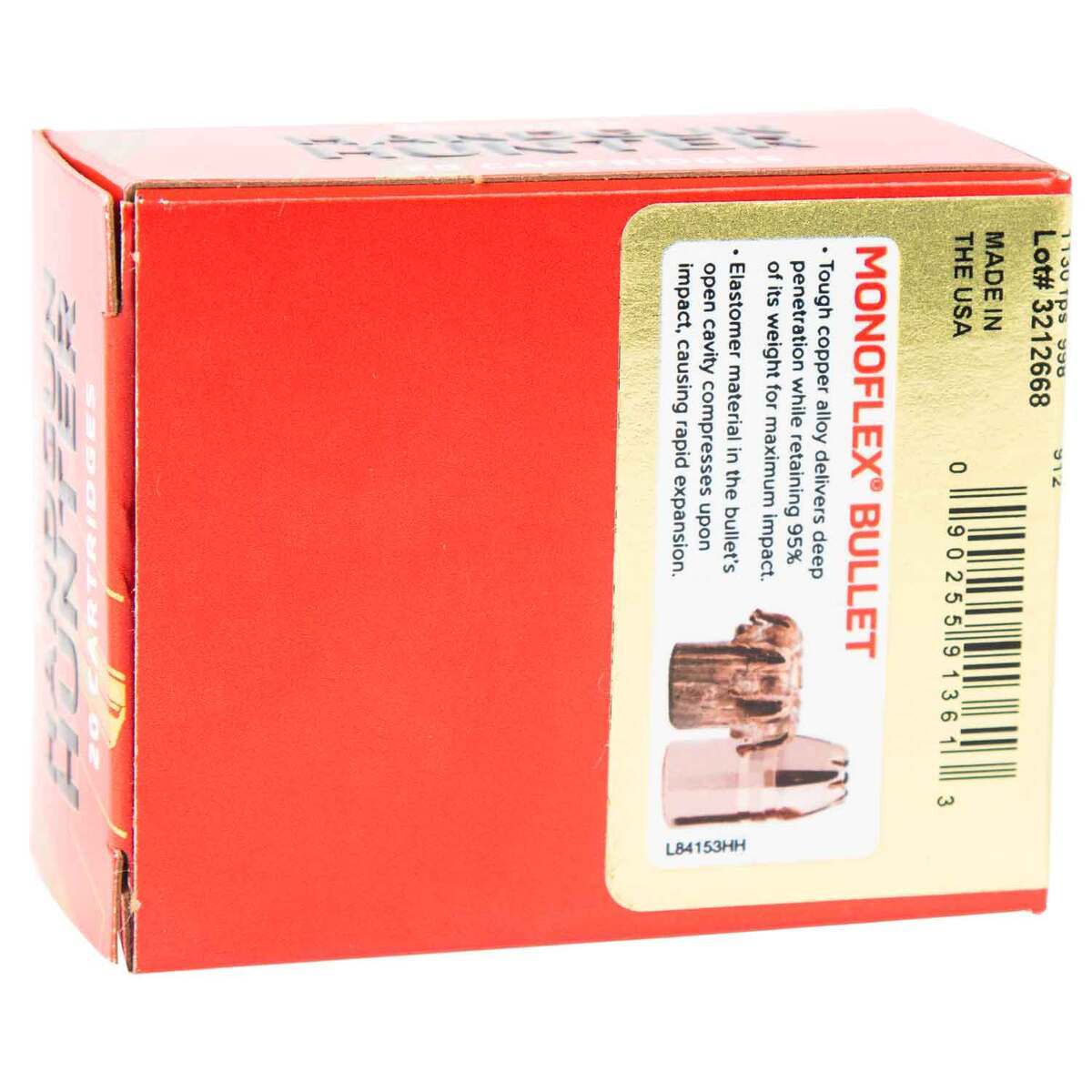 Hornady MonoFlex Handgun Hunter 40 S&W 135gr JHP Handgun Ammo - 20 Rounds Hornady MonoFlex Handgun Hunter 40 S&W 135gr JHP Handgun Ammo - 20 Rounds