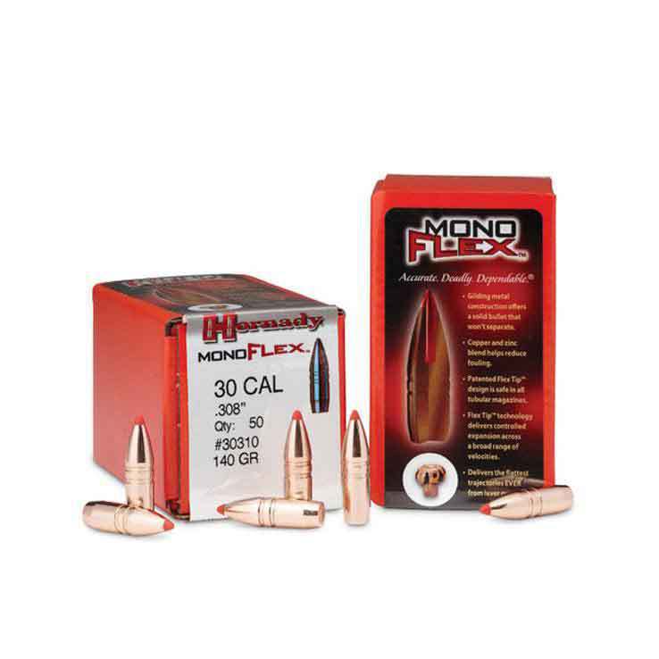 Hornady MonoFlex Reloading Bullets .30 Cal 140gr Hornady MonoFlex Reloading Bullets .30 Cal 140gr