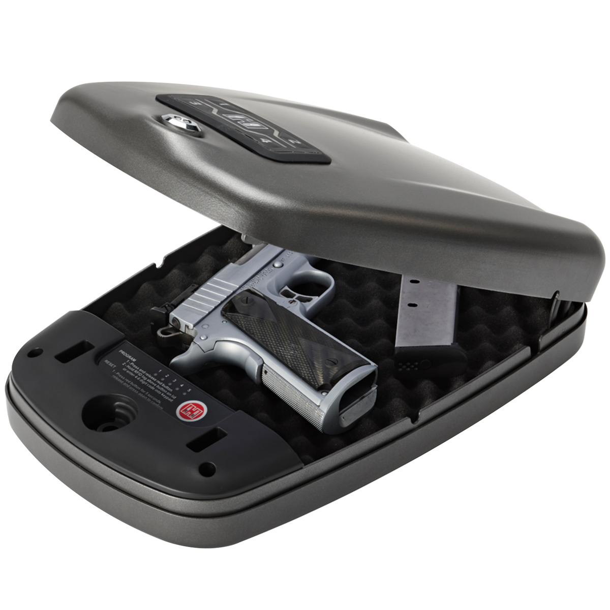 Hornady Rapid Safe 2700KP 12.7in 1 Gun Pistol Vault - Black - Black Hornady Rapid Safe 2700KP 12.7in 1 Gun Pistol Vault - Black - Black