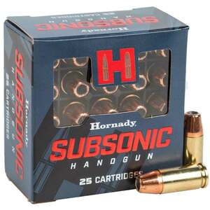 Hornady Subsonic XTP 9mm Luger 147gr JHP Handgun Ammo - 25 Rounds
