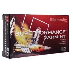 Hornady Superformance Varmint 223 Remington 53gr V Max Rifle Ammo - 20 Rounds Hornady Superformance Varmint 223 Remington 53gr V Max Rifle Ammo - 20 Rounds