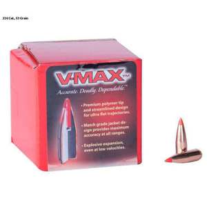 Hornady V-MAX Series 22 Caliber Reloading Bullets - 100 Count