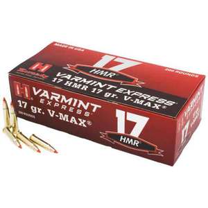 Hornady Varmint Express 22 WMR (22 Mag) 30gr V-MAX Rimfire Ammo - 200 Rounds