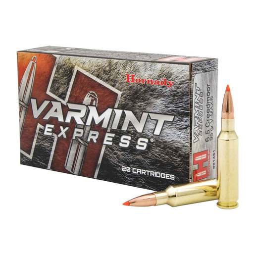 Hornady Varmint Express 6.5 Creedmoor 95gr V-Max Polymer Tip Rifle Ammo Ammo - 20 Rounds 20 Rounds Ammo