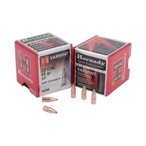 Hornady Varmint with Cannelure 22 Caliber SP 55gr Reloading Bullets - 6000 Count