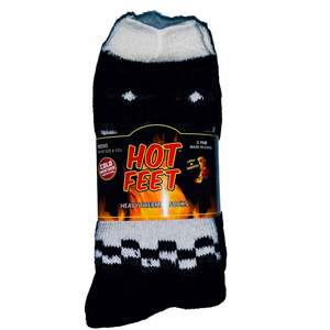 Hot Feet Men's 2-Pack Thermal Mid Calf Socks
