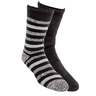 Hot Feet Men's Heather Stripe 2 Pack Casual Socks - Gray - L - Gray L