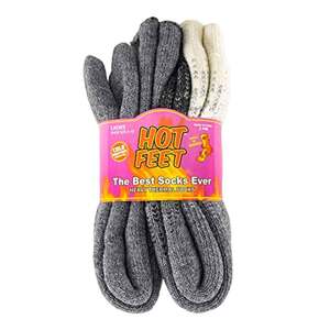 Hot Feet Women's 2-Pack Thermal Mid Calf Socks Hot Feet Women's 2-Pack Thermal Mid Calf Socks