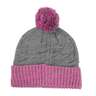 Hot Shot Girls' Jersey Knit Cuff Cap - Gray/Pink One size fits most