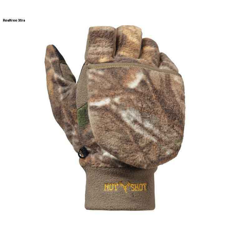 Hot Shot Men's Bulls Eye Fleece Pop Top Gloves - Realtree Xtra - XL - Realtree Xtra XL Hot Shot Men's Bulls Eye Fleece Pop Top Gloves - Realtree Xtra - XL - Realtree Xtra XL