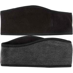 Hot Shot Men's Fleece Reversible Earband - Black/Gray - One Size fFts Most