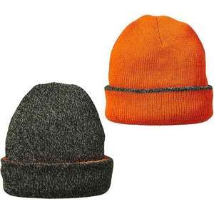 Hot Shot Men's Reversible Knit Beanie - Blaze Orange - One Size Fits Most