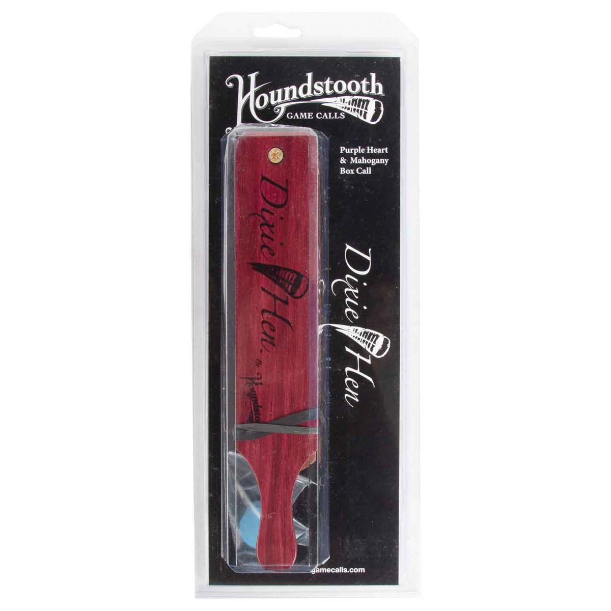 Houndstooth Calls Dixie Hen Mahogany Turkey Box Call - Purple Heart Houndstooth Calls Dixie Hen Mahogany Turkey Box Call - Purple Heart