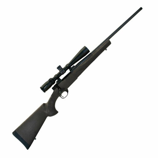 Howa 1500 Hogue Black Bolt Action Rifle 6.5 Creedmoor 22in - With Black Vortex Diamondback Tactical Scope - Black image