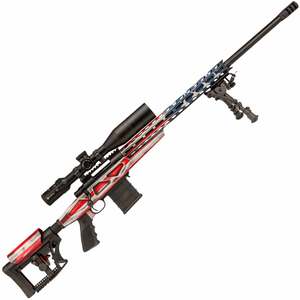 Howa American Flag Chassis With Nikko Stirling Diamond American Flag Cerakote Bolt Action Rifle - 243 Winchester