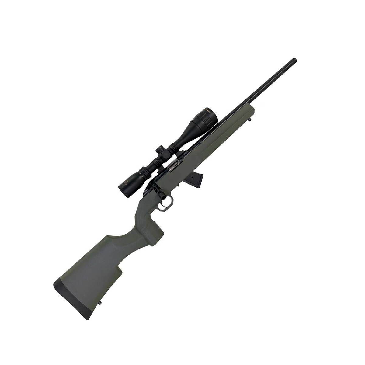 Howa M1100 Matte Green Bolt Action Rifle - 22 WMR (22 Mag) - 18in - Green Howa M1100 Matte Green Bolt Action Rifle - 22 WMR (22 Mag) - 18in - Green