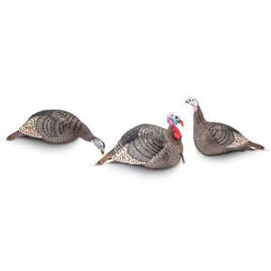 H S  Strut Lite Flock 3 Pack Turkey Decoys