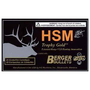 HSM Trophy Gold 338-378 Weatherby Magnum 300Gr BHTOTM Rifle Ammo - 20 Rounds HSM Trophy Gold 338-378 Weatherby Magnum 300Gr BHTOTM Rifle Ammo - 20 Rounds