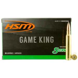 HSM Game King 358 Norma Magnum 225Gr SGSBT Rifle Ammo - 20 Rounds