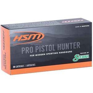 HSM Pro Pistol 500 S&W 400gr JSP Handgun Ammo - 20 Rounds