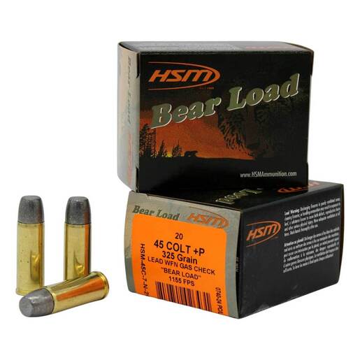 HSM Bear Load 45 (Long) Colt 325gr WFN Handgun Ammo – 20 Rounds