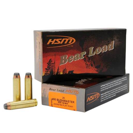 HSM Bear Load 450 Bushmaster 300gr JSP Rifle Ammo - 20 Rounds