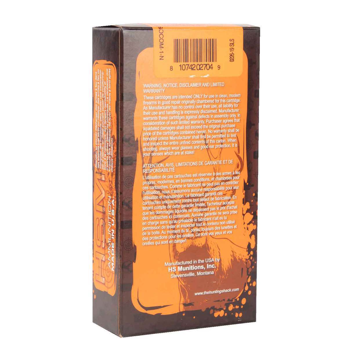 HSM Bear Load 458 SOCOM 350gr JFP Rifle Ammo - 20 Rounds HSM Bear Load 458 SOCOM 350gr JFP Rifle Ammo - 20 Rounds