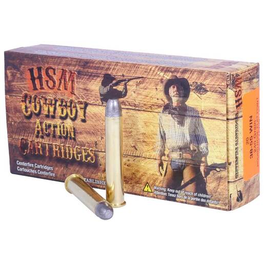 HSM Cowboy Action 38-55 Winchester 240gr RNFP Rifle Ammo Ammo - 20 Rounds 20 Rounds Ammo