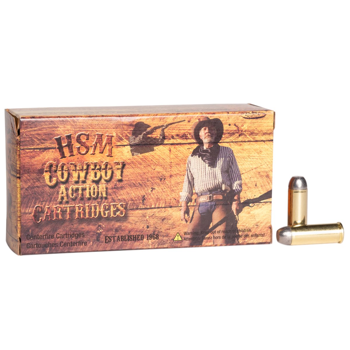 HSM Cowboy Action 45 (Long) Colt 200gr RNFP Handgun Ammo - 50 Rounds HSM Cowboy Action 45 (Long) Colt 200gr RNFP Handgun Ammo - 50 Rounds