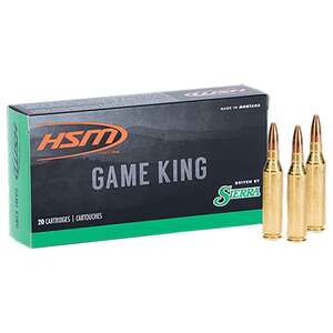 HSM Game King 243 Winchester 85gr SGBTHP Rifle Ammo - 20 Rounds