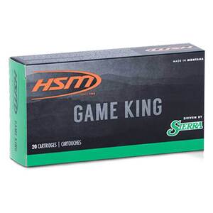 HSM Game King 25-06 Remington 100gr SBT Rifle Ammo - 20 Rounds