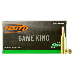 HSM Game King 7mm Mauser (7x57mm Mauser) 140gr SGSBT Rifle Ammo - 20 Rounds