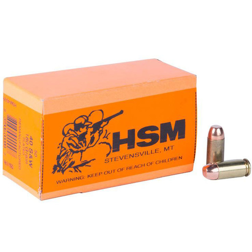 HSM 40 S&W 180gr RNFP Handgun Ammo Ammo - 50 Rounds 50 Rounds Ammo