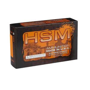 HSM Match 300 WSM (Winchester Short Mag) 180gr HPBT Rifle Ammo - 20 Rounds