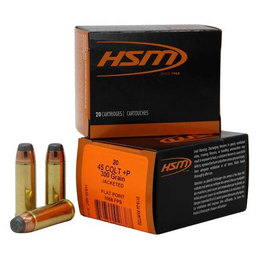 HSM Pro Pistol Hunter 45 (Long) Colt 300gr JSP Handgun Ammo – 20 Rounds