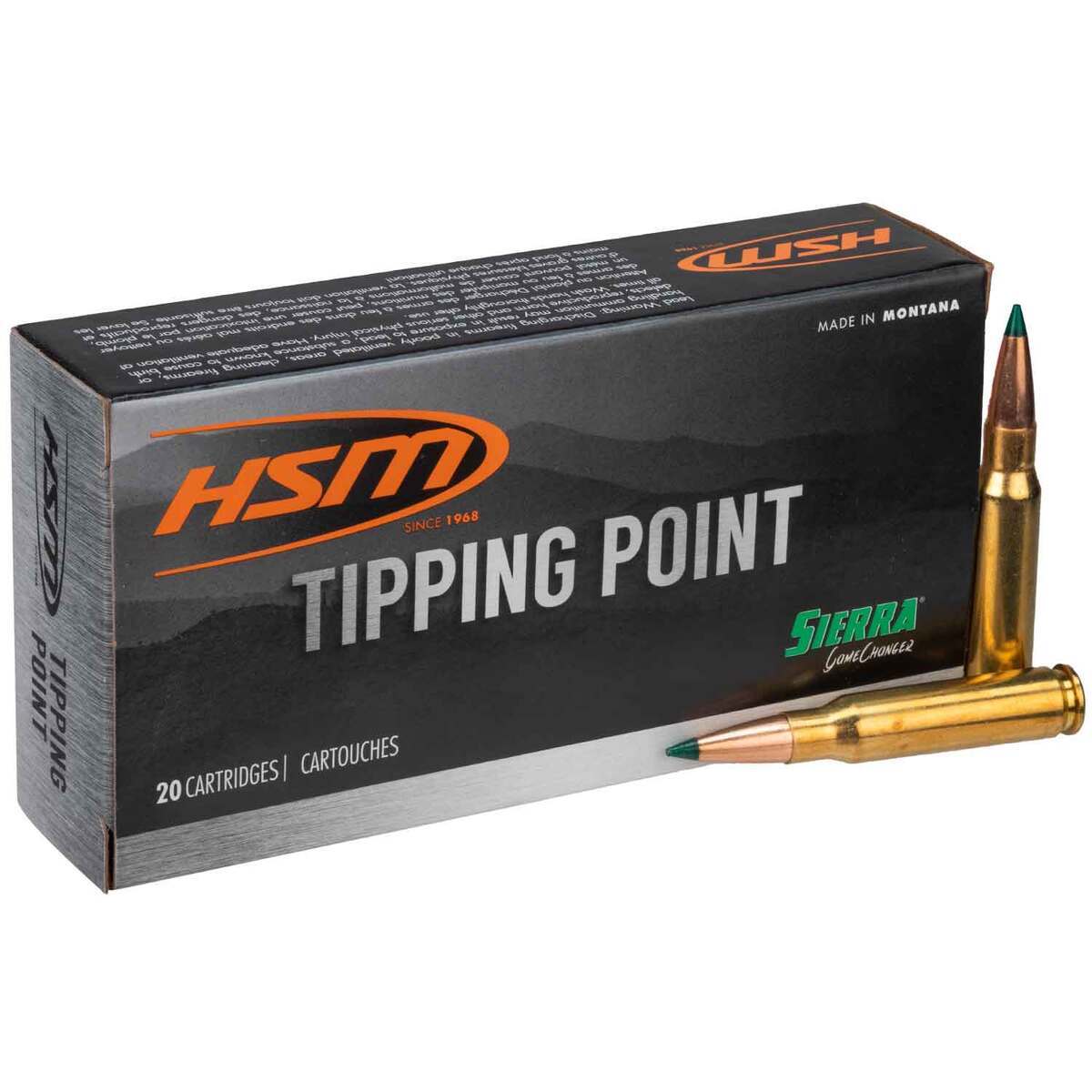 HSM Tipping Point 308 Winchester 165gr Ballistic Tip Rifle Ammo - 20 Rounds HSM Tipping Point 308 Winchester 165gr Ballistic Tip Rifle Ammo - 20 Rounds