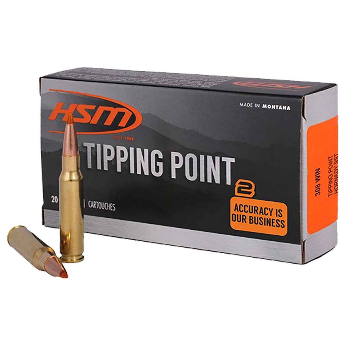 HSM Tipping Point 308 Winchester 165gr SST Rifle Ammo - 20 Rounds HSM Tipping Point 308 Winchester 165gr SST Rifle Ammo - 20 Rounds