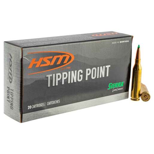 HSM Tipping Point 6.5 Creedmoor 130gr Sierra GameChanger Rifle Ammo Ammo - 20 Rounds 20 Rounds Ammo