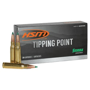HSM Tipping Point 6.5 Creedmoor 140gr JSP Rifle Ammo - 20 Rounds